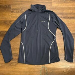 Craft Half-Zip Midlayer Women’s Medium Skiing Cross Country Cycling top Gray